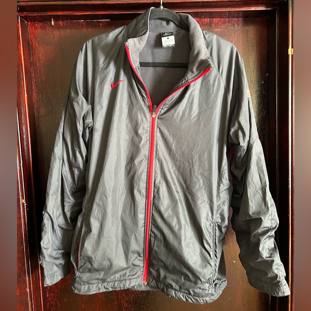 Nike Storm-Fit Budweiser Jacket, size Large, charcoal gray